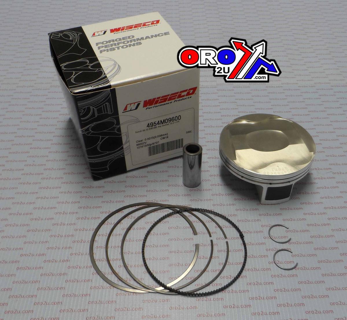 Wiseco Piston Kit 08-12 RMZ450 13.2, Wiseco 4954m09600 96.00mm