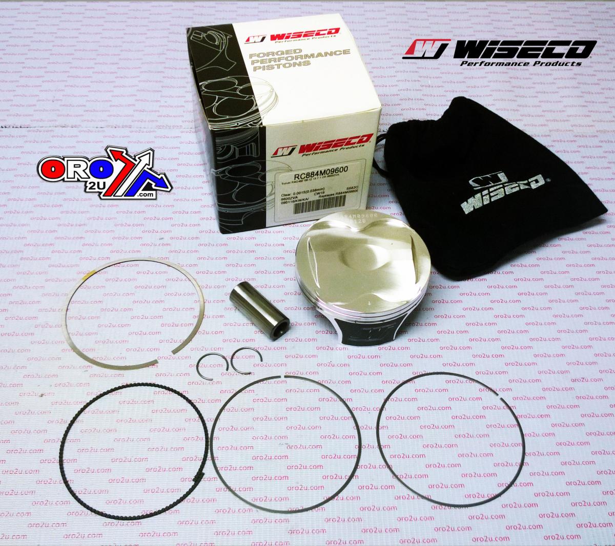 Wiseco Piston Kit 08-12 RMZ450 13.7, Wiseco Rc884m09600 96.00mm, Racers Choice Armorglide