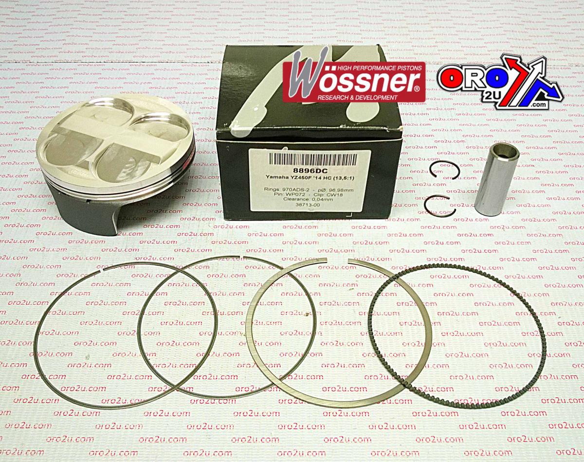 Wossner Piston Kit 2014 YZF450 97mm Hc, Forged Wossner 8896da, 1sl-11631-00-00