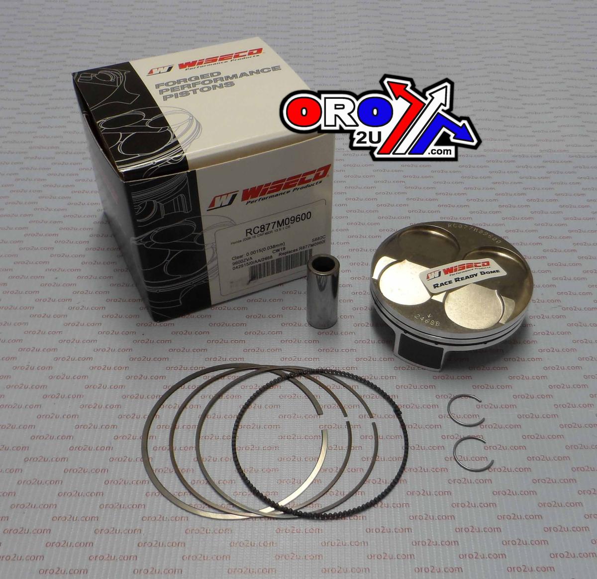 Wiseco Piston Kit 09-12 CRF450R 96.00, Comp 12.5:1 4978m09600b Wiseco