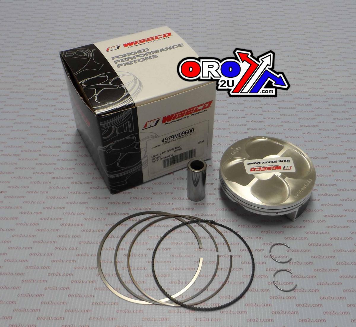 Wiseco Piston Kit 09-12 CRF450R Hc, 4979m09600 Wiseco 96.00mm