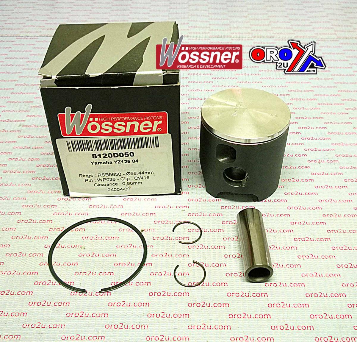 Wossner Piston Kit 1984 YZ125 56.50, Wossner 8120d050 Yamaha MX