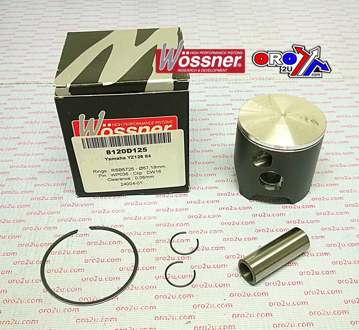 Wossner Piston Kit 1984 YZ125 56.75, Wossner 8120d075 Yamaha MX