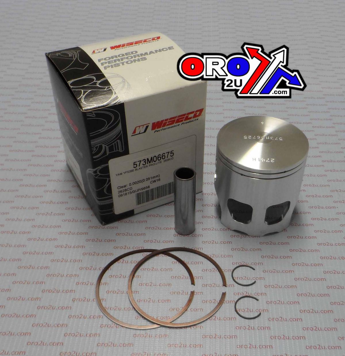 Wiseco Piston Kit 87-07 YFS200 66.75, Wiseco 573m06675