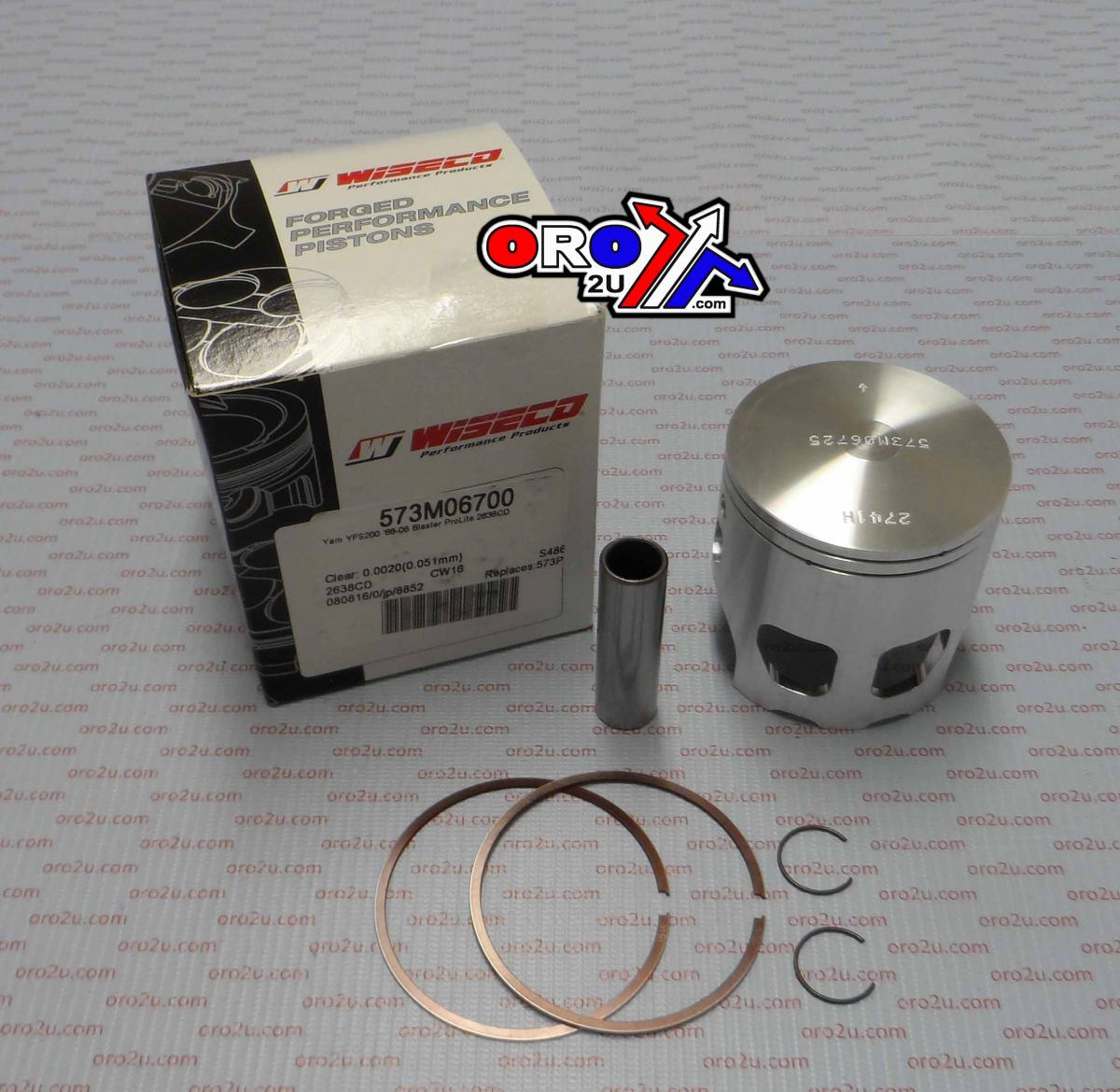 Wiseco Piston Kit 88-07 YFS200 67.00, Wiseco 573m06700