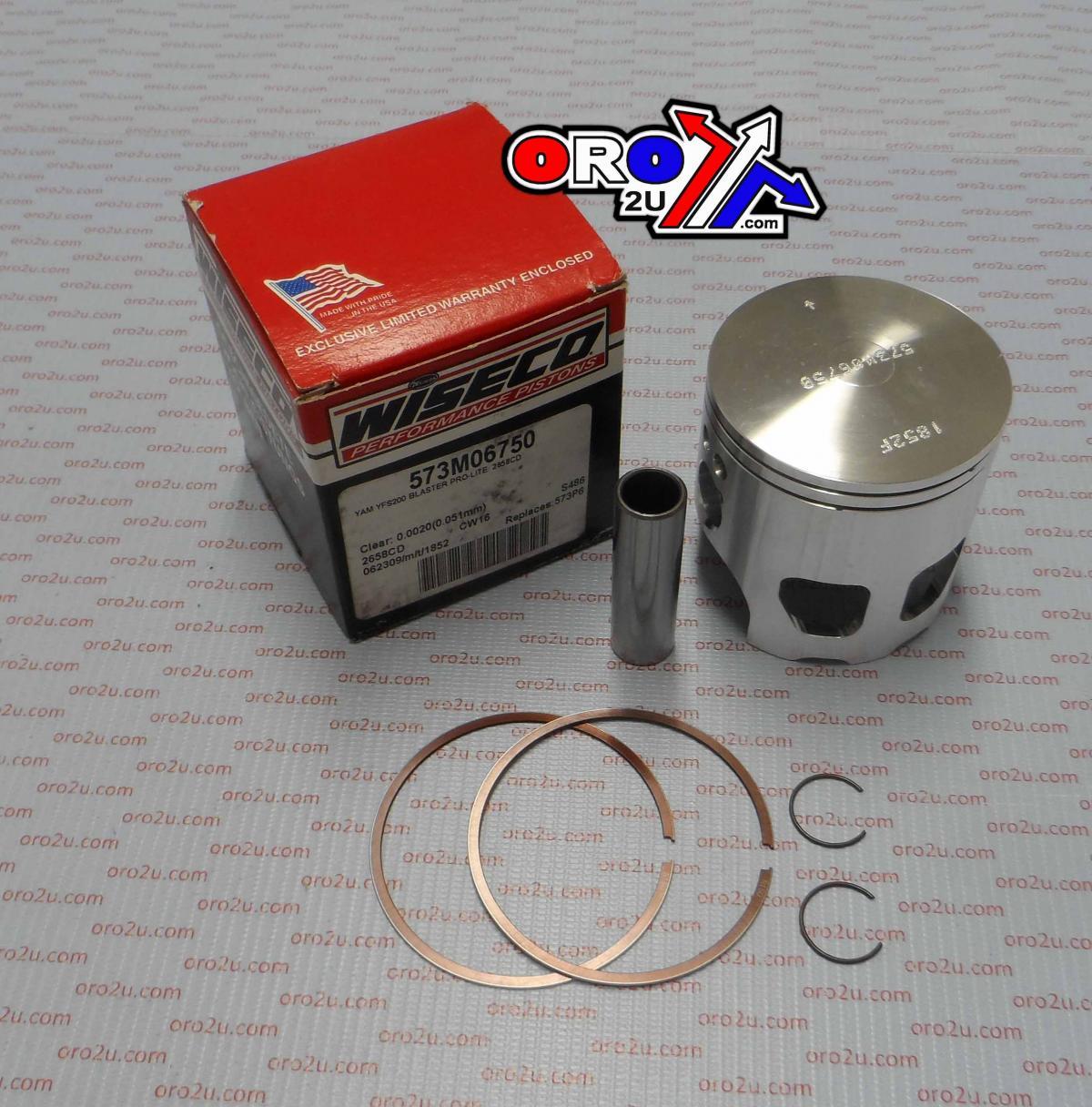 Wiseco Piston Kit 87-07 YFS200 67.75, Wiseco 573m06775