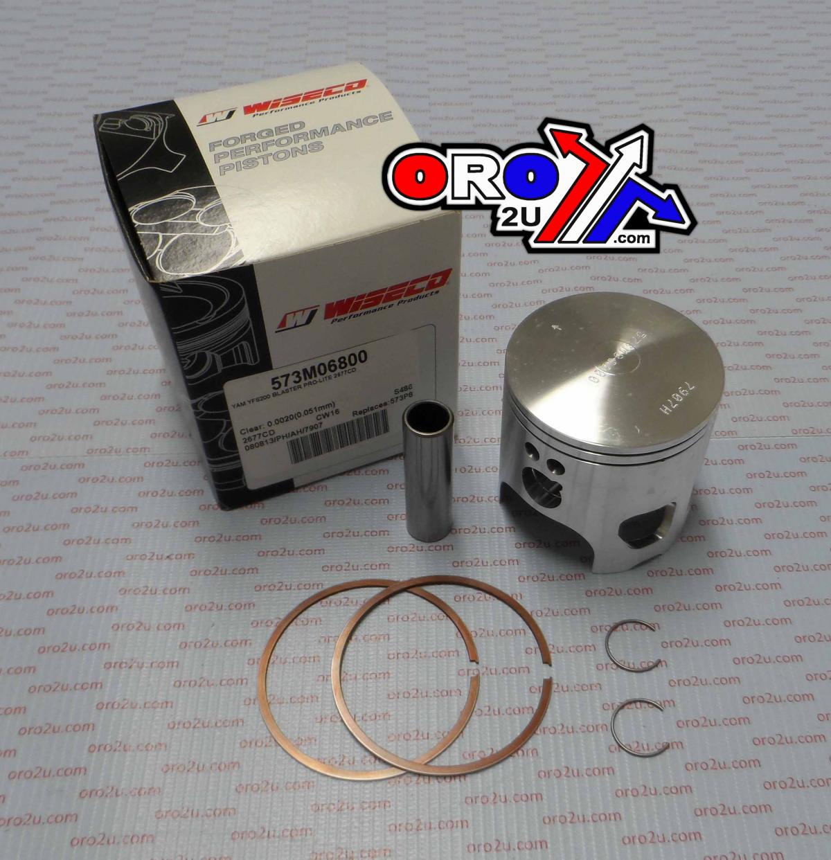 Wiseco Piston Kit 87-07 YFS200 68.00, Wiseco 573m06800