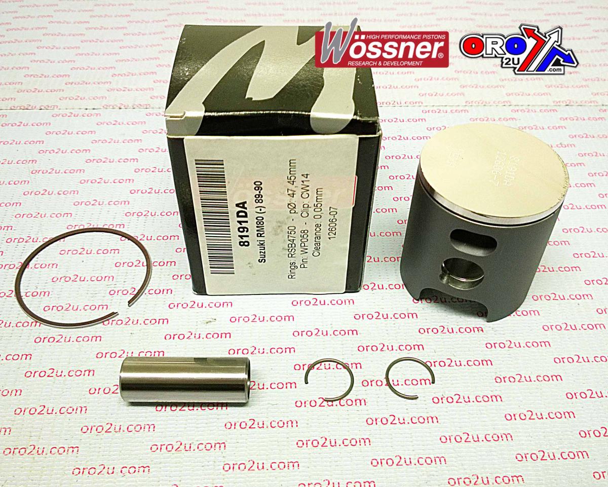 Wossner Piston Kit 89-90 RM80 47.50, Wossner 8191da