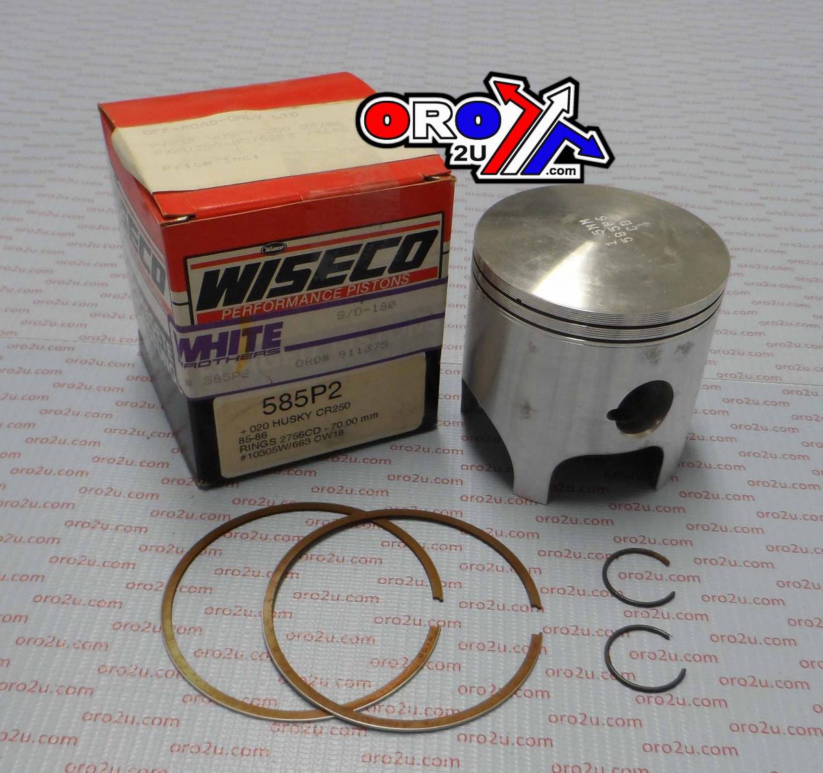 Wiseco Piston Kit Husky 250 85/86 Std, Wiseco 585m07000