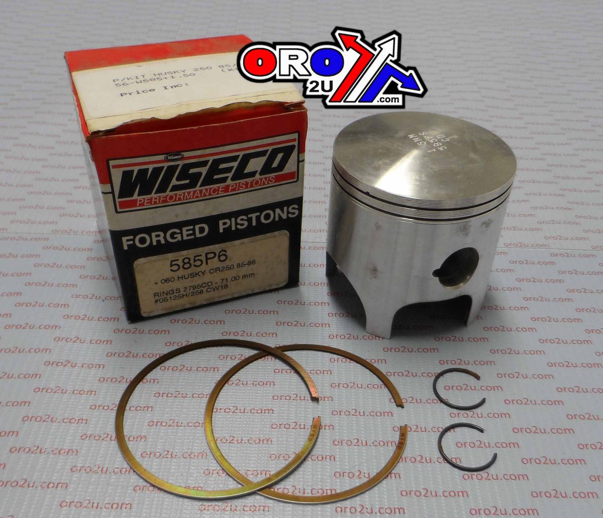 Wiseco Piston Kit Husky 250 85/86 1.5, Wiseco 585m07150