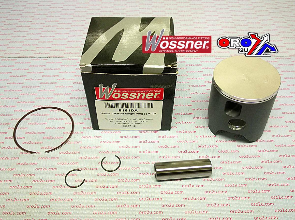 Wossner Piston Kit 97-01 CR250 66.40, Wossner 8161da1-ring, Piston Kit 97-01 CR250 66.40