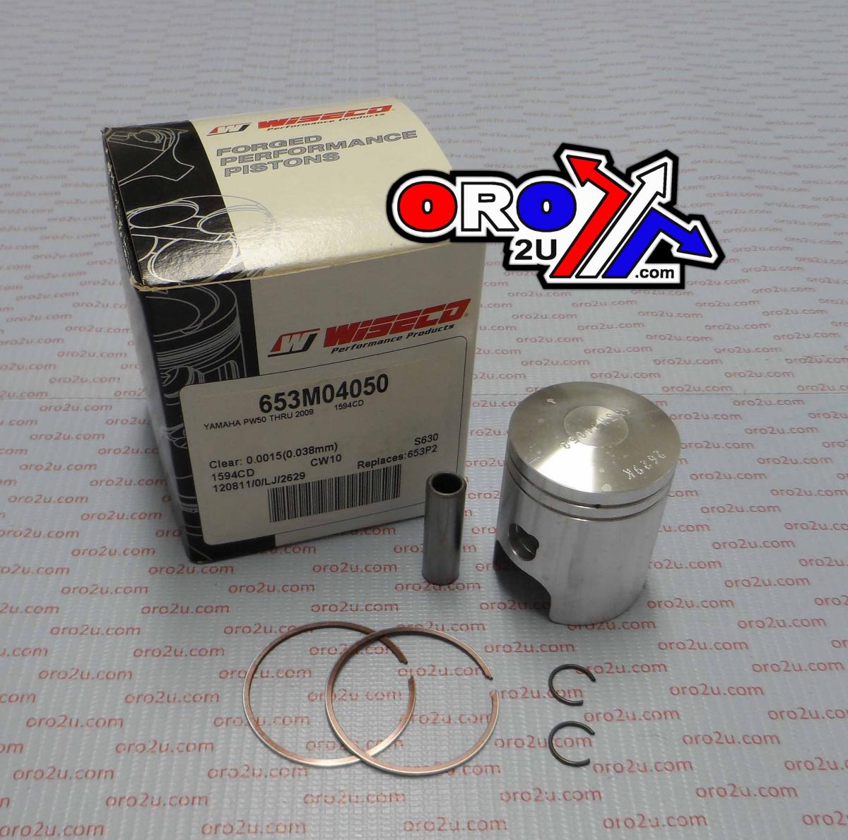 Wiseco Piston Kit 81-20 PW50 40.50, Wiseco 653m04050 Yamaha