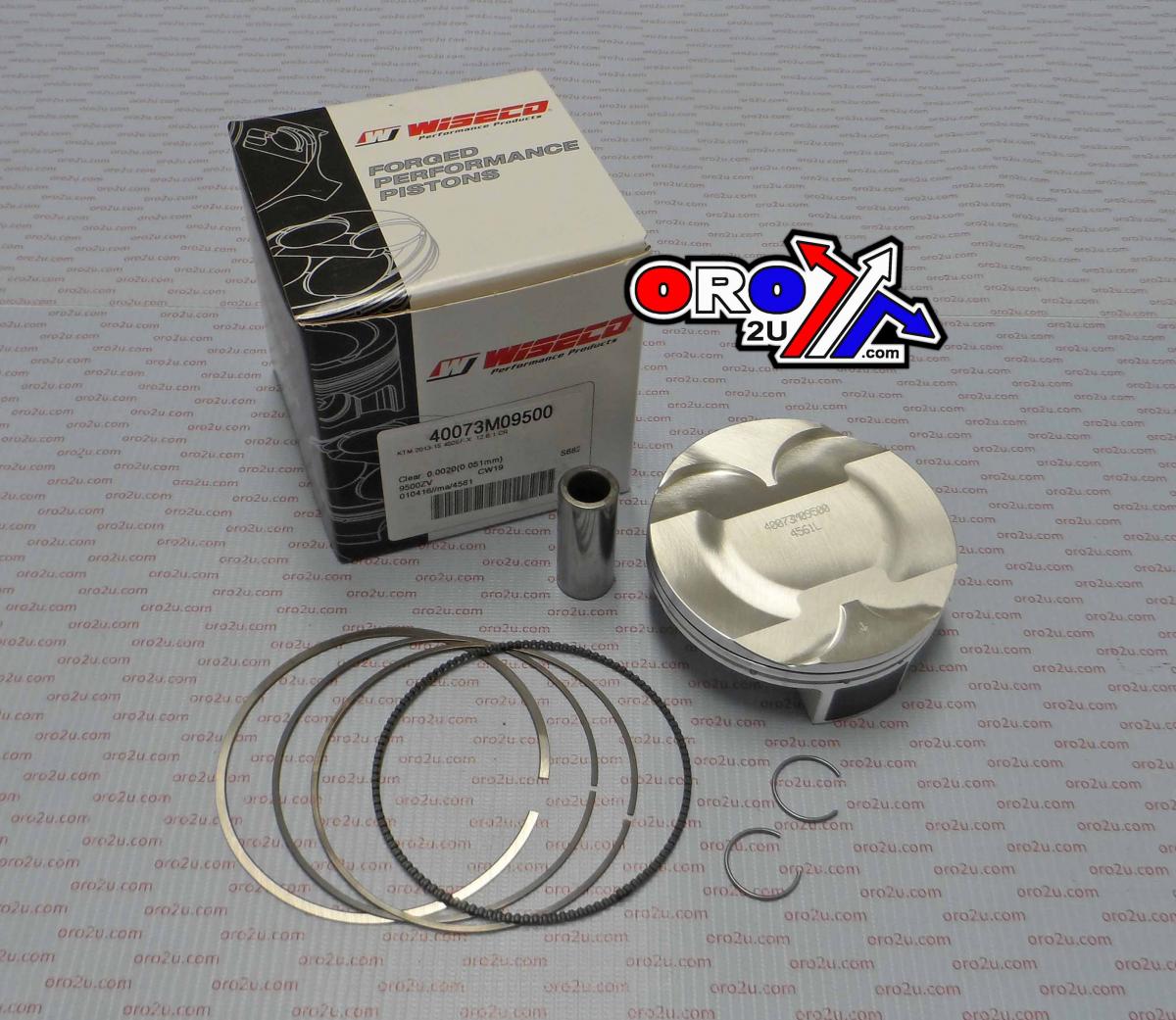 Wiseco Piston Kit 13-22 SXF450 12.6, Wiseco 40297m09500b / 40073m09500b 95mm, Skirt Coating Armorglide
