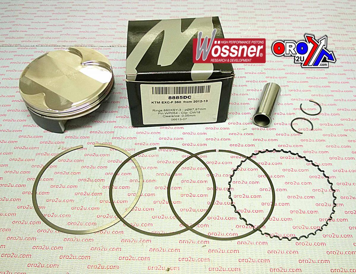 Wossner Piston Kit 12-16 KTM EXC-f 350 88, Wossner 8885db Forged