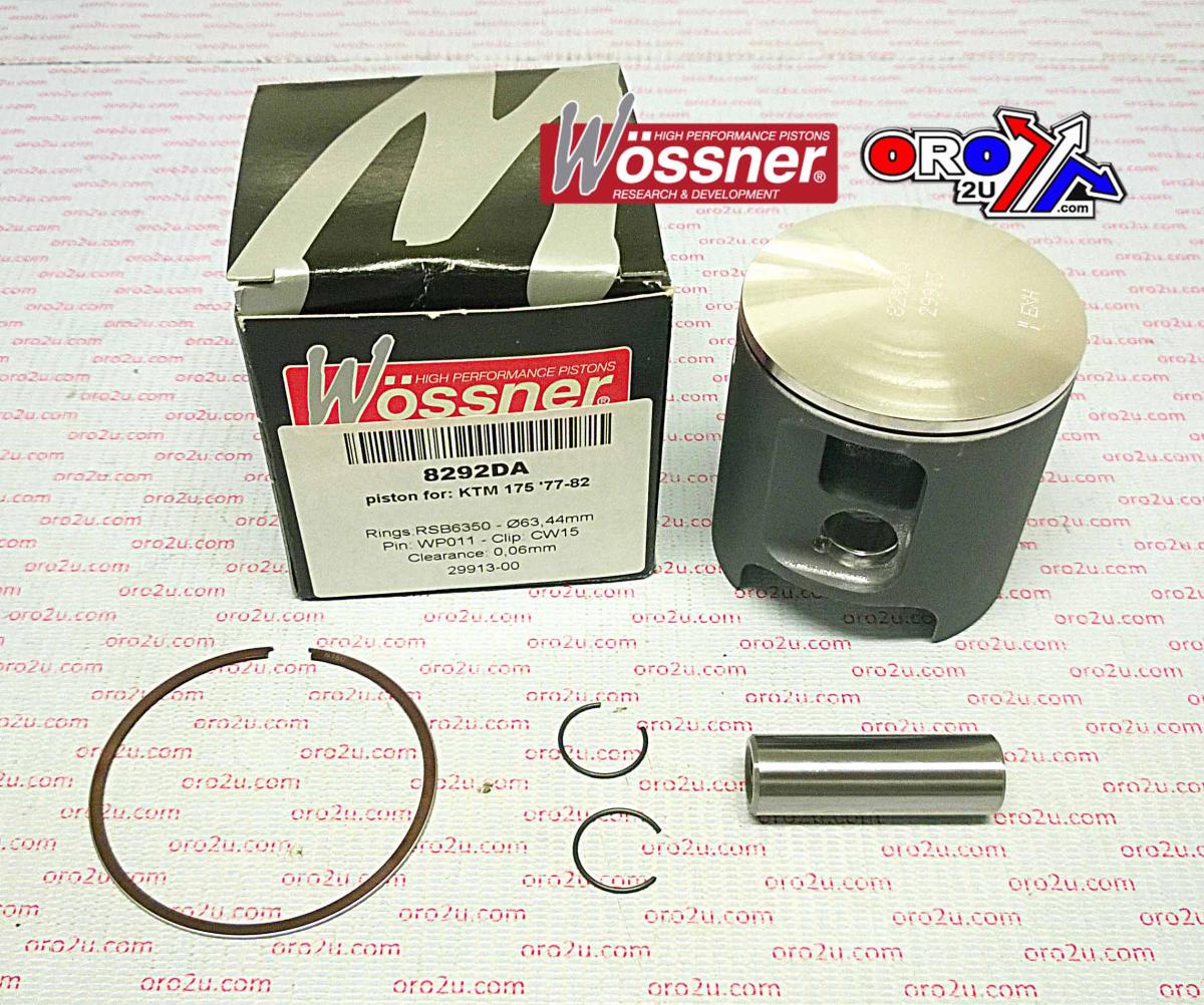 Wossner Piston Kit KTM 175gs 64.00, Wossner 8292d050 KTM Gs 77-82