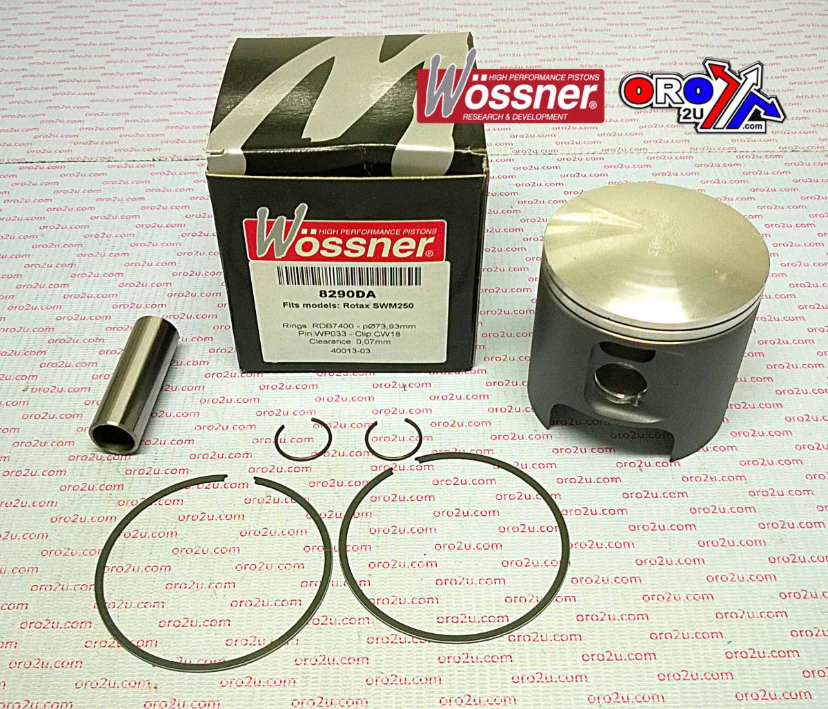 Wossner Piston Kit Rotax SWM250 75.00, Wossner 8290d100