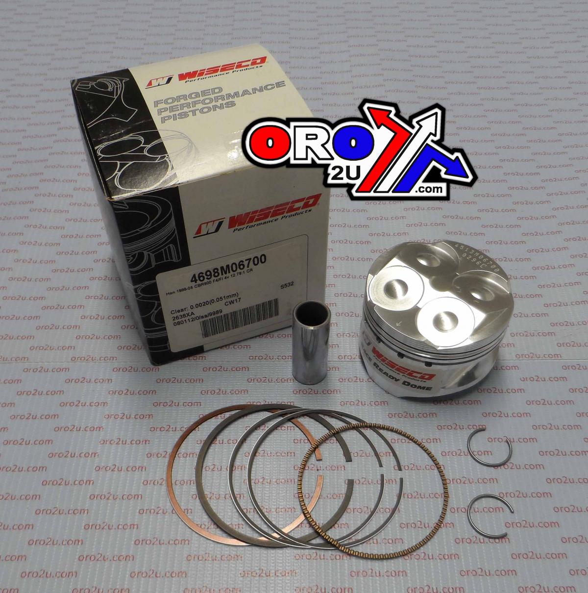 Wiseco Piston Kit 99-06 CBR600F 67.00, Wiseco 4698m06700 Road Honda