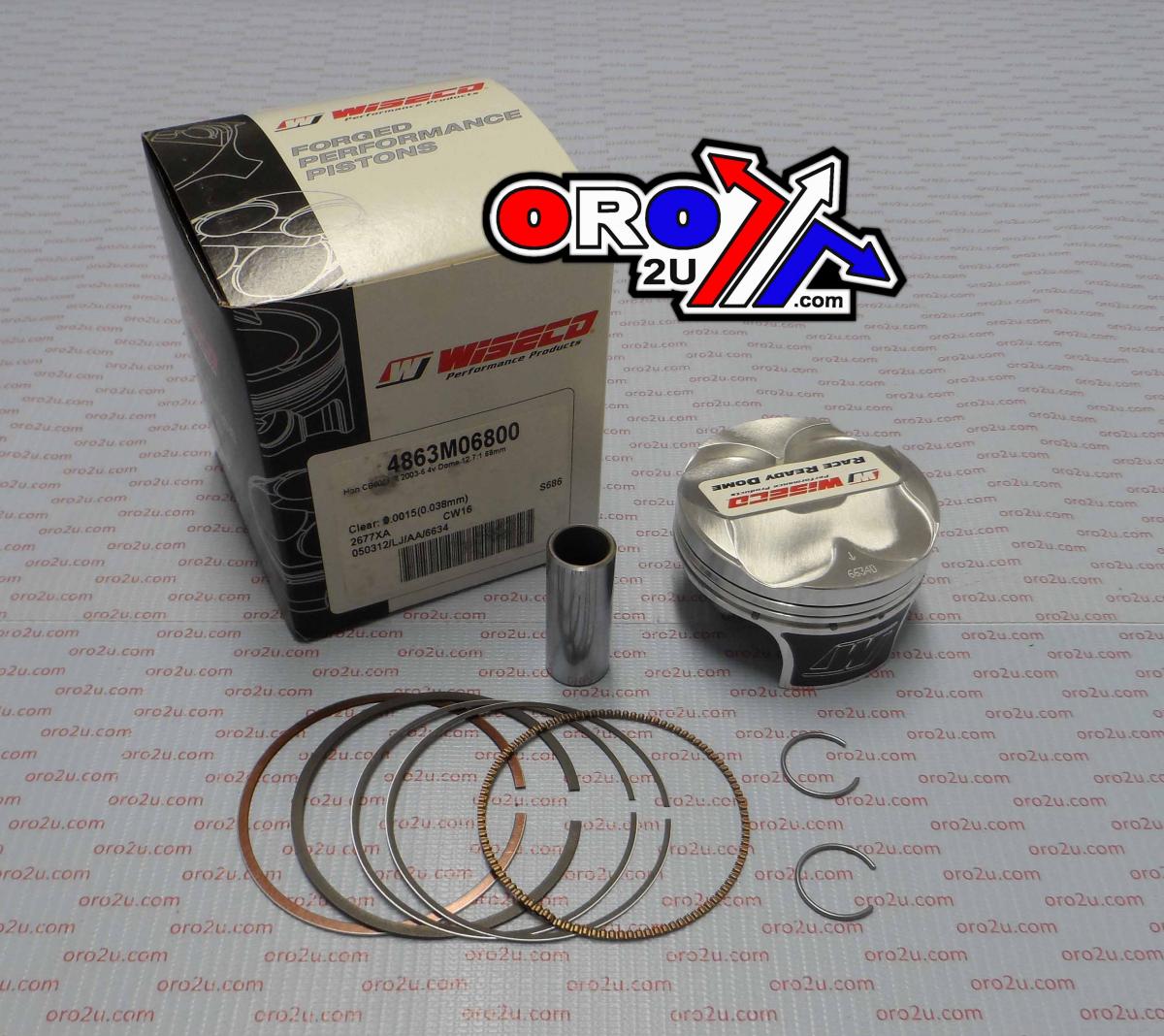 Wiseco Piston Kit 03-06 CBR600RR 68.0, Wiseco 4863m06800 Road Honda
