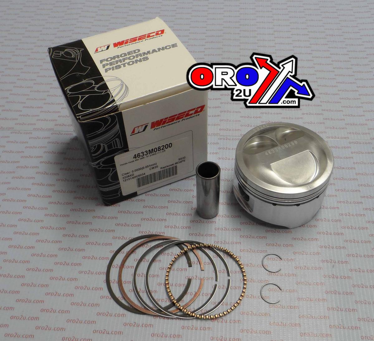Wiseco Piston Kit 89-91 Hawk 650nt 82, Wiseco 4633m08200 Road Honda