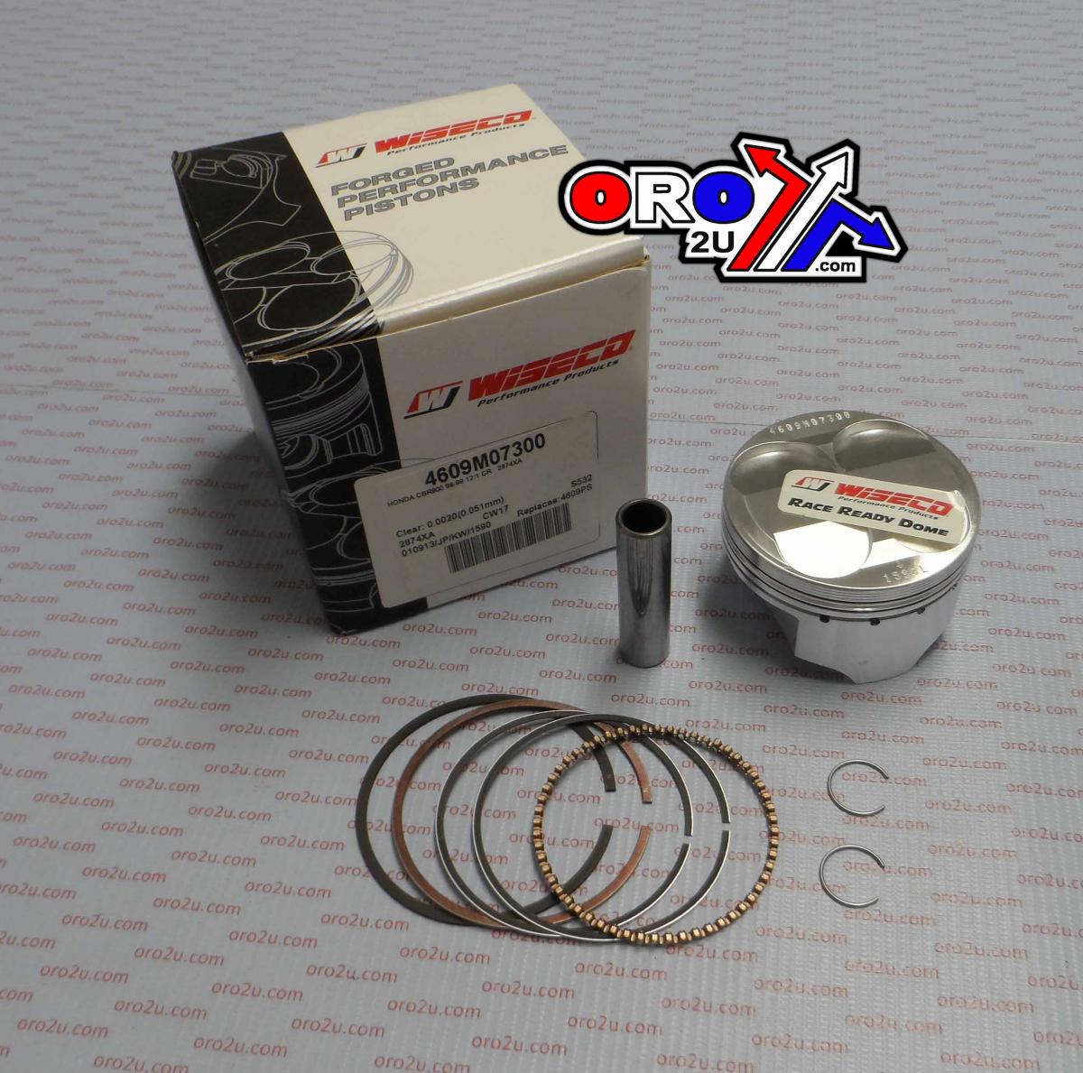 Wiseco Piston Kit 96-99 CBR900RR 73.0, Wiseco 4609m07300 Road Honda