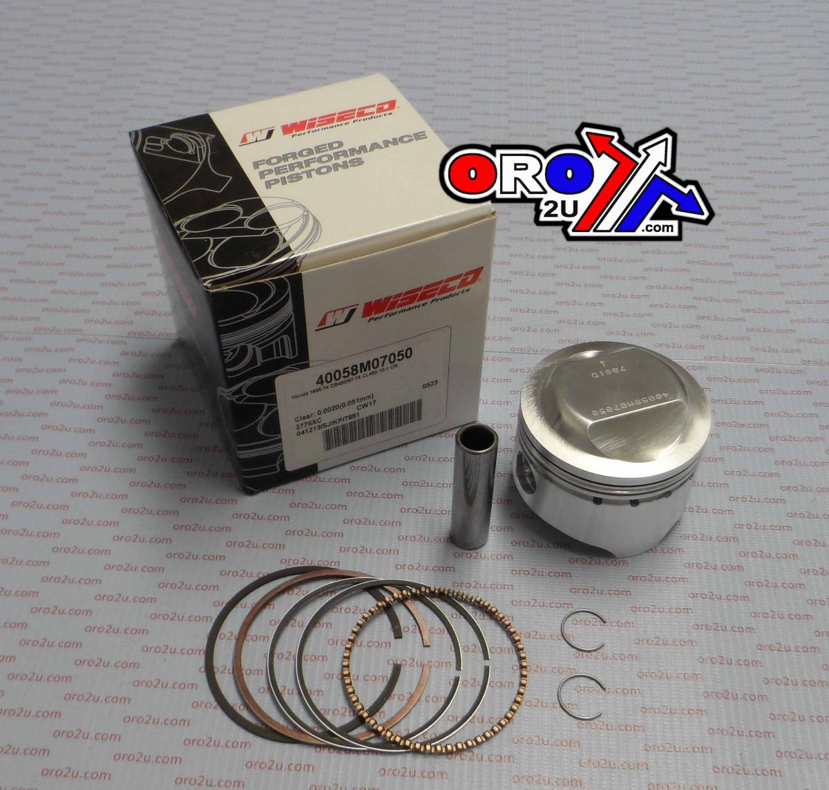 Wiseco Piston Kit 65-74 CB450 70.50, Wiseco 40058m07050 Road Honda