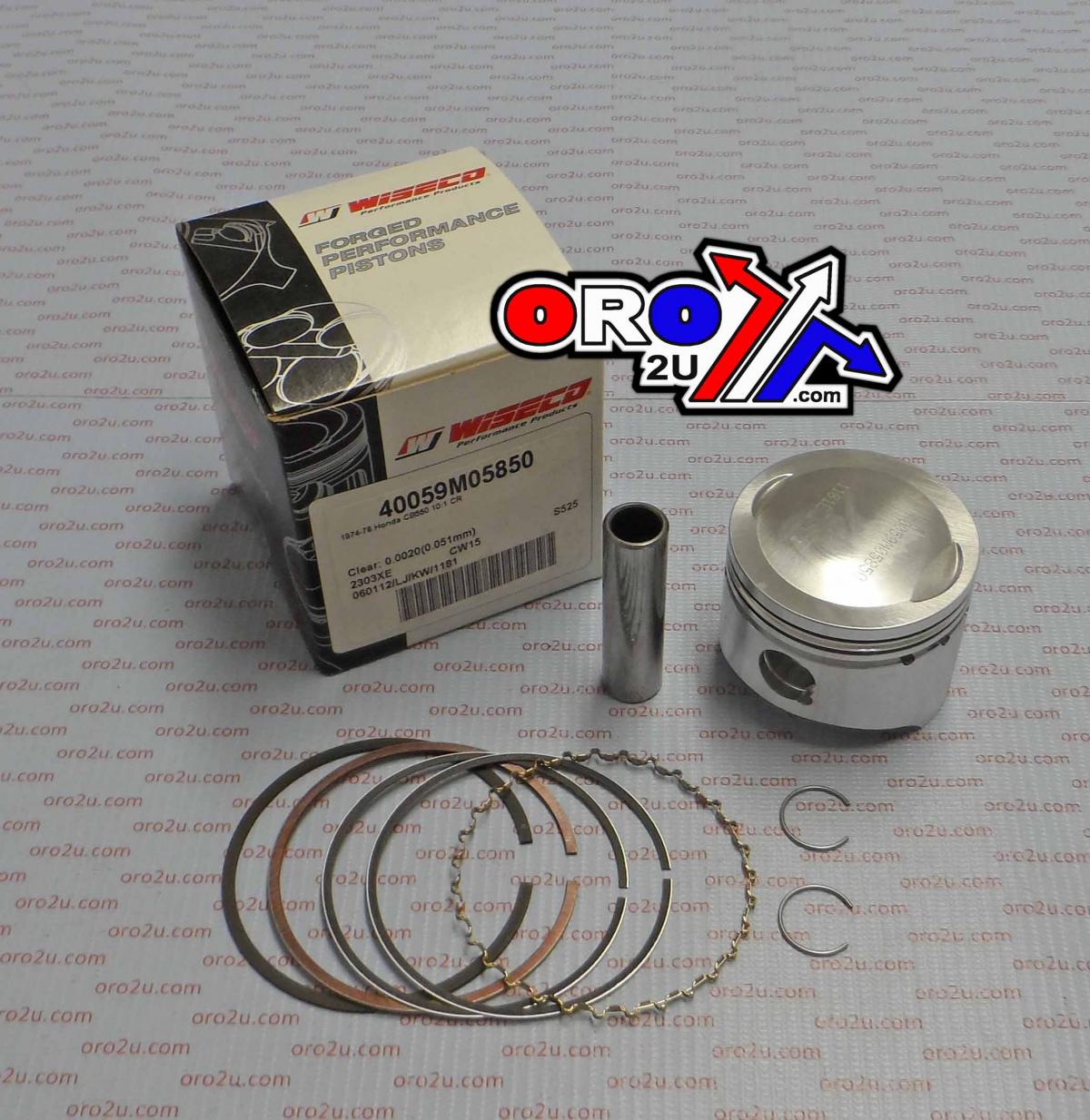 Wiseco Piston Kit 74-79 CB550K 58.50, Wiseco 40059m05850 Road Honda