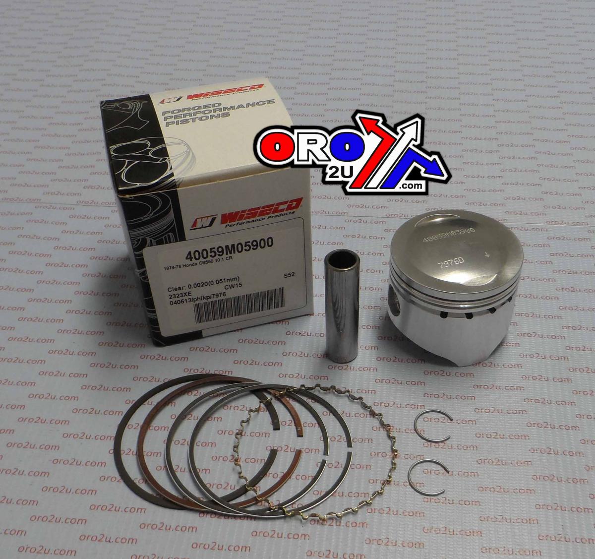 Wiseco Piston Kit 74-79 CB550K 59.00, Wiseco 40059m05900 Road Honda