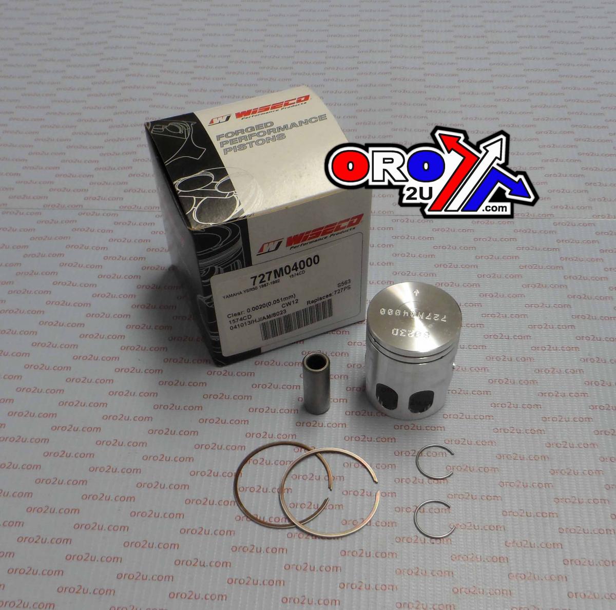 Wiseco Piston Kit Upto-92 YSR50 40.00, Wiseco 727m04000 Road Yamaha