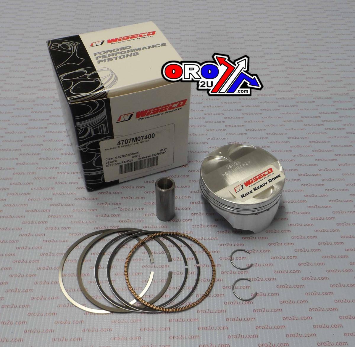 Wiseco Piston Kit 99-03 YZF-r1 74.00, Wiseco 4707m07400 Road Yamaha