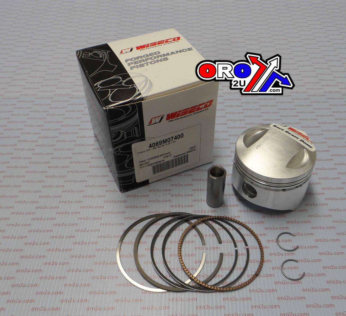 Wiseco Piston Kit 78-81 Xs1100 74.00, Wiseco 4069m07400 Road Yamaha