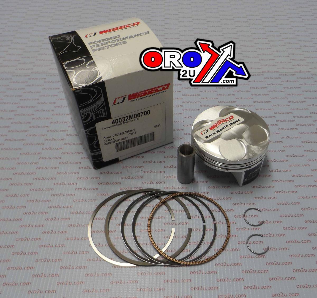 Wiseco Piston Kit 07-08 ZX600P 67.00, Wiseco 40032m06700 Road Kaw, Kawasaki 09-12 ZX600R