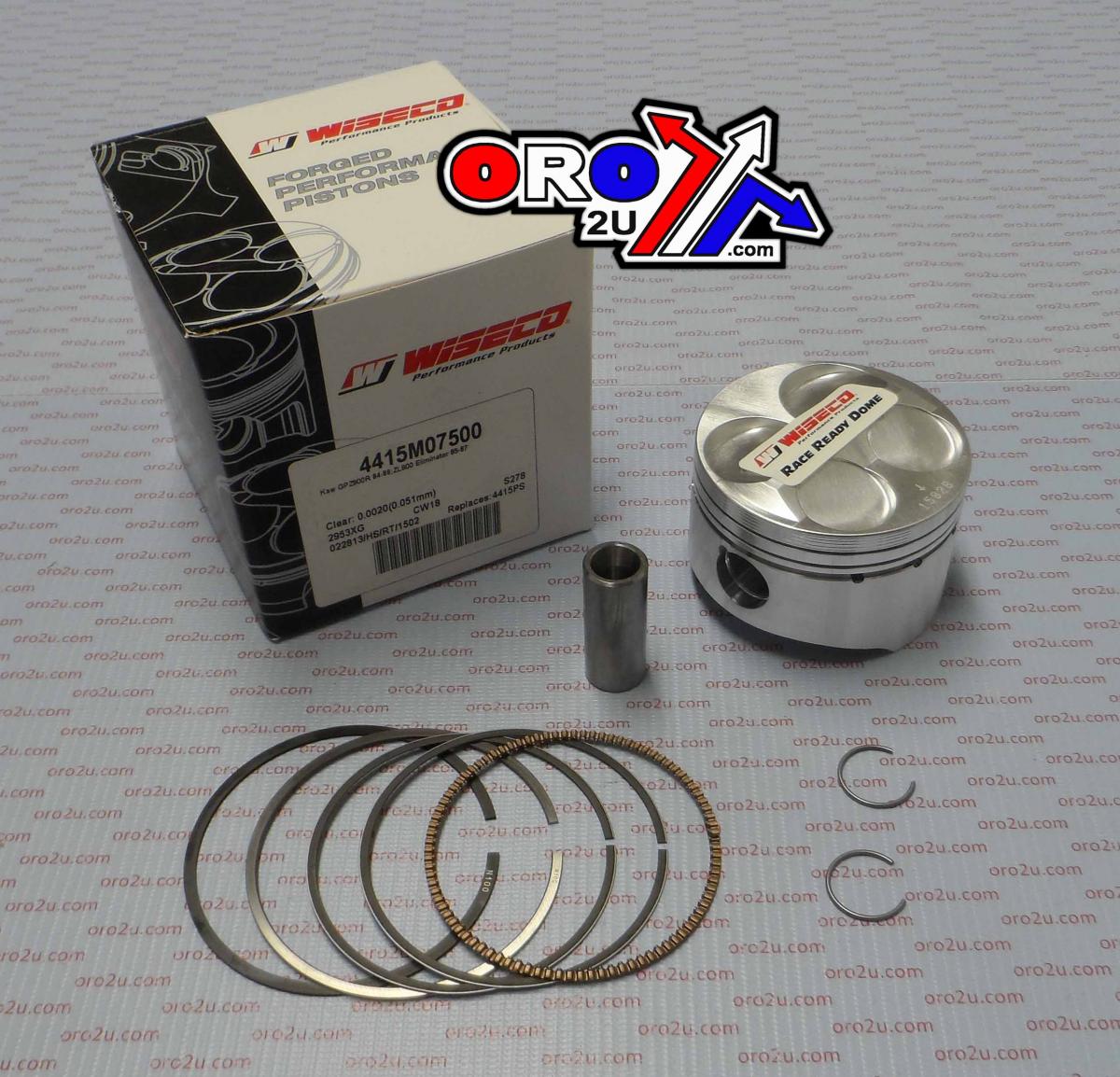 Wiseco Piston Kit 85-87 GPZ900R 75.00, Wiseco 4415m07500 Road Kaw