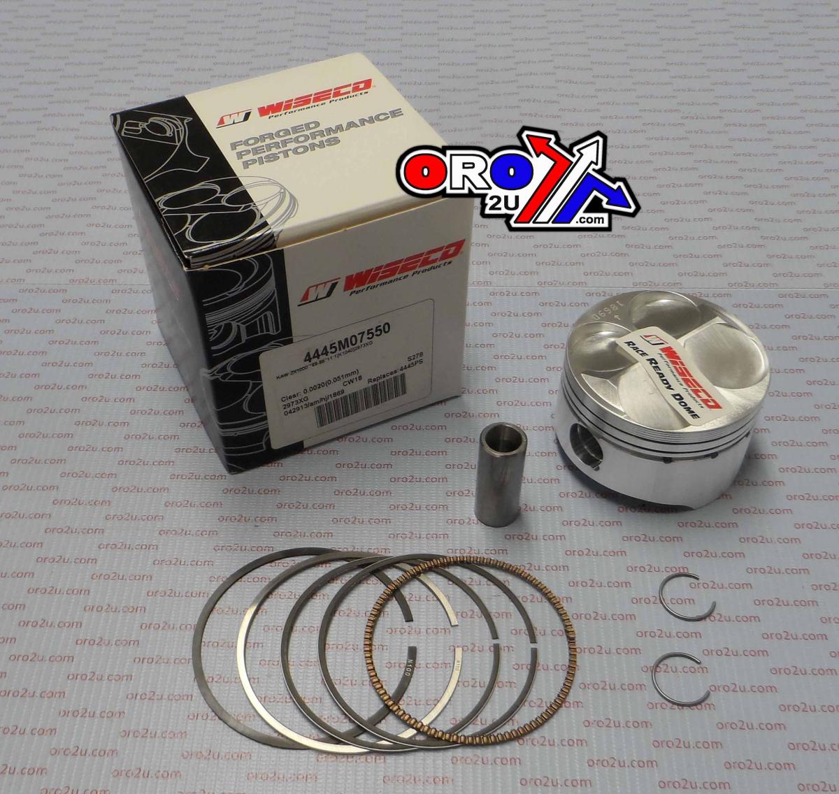 Wiseco Piston Kit 88-89 Zx1000 75.50, Wiseco 4445m07550 Road Kaw