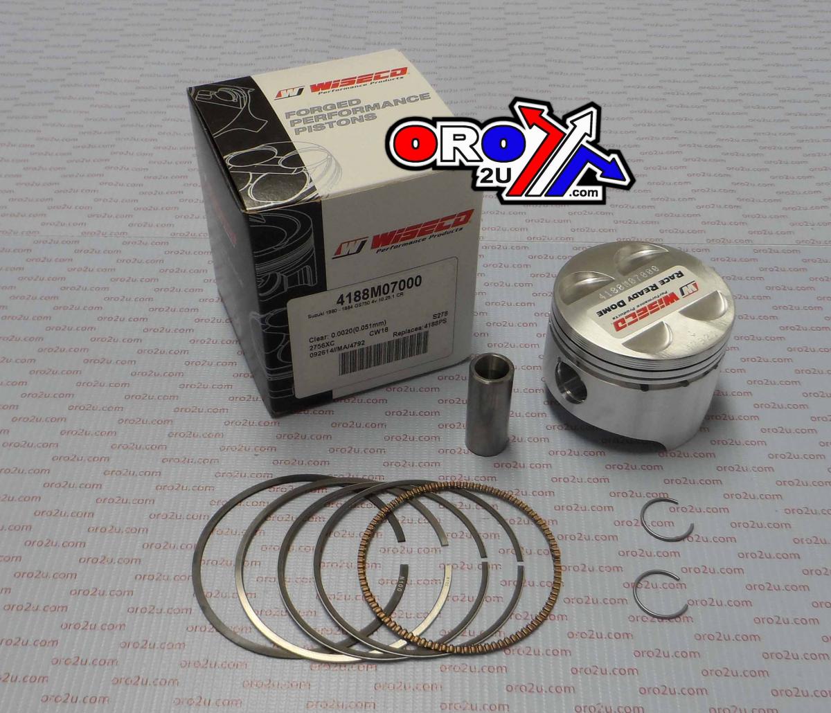 Wiseco Piston Kit GS750 80-84 70.00, Wiseco 4188m07000 Road Suzuki