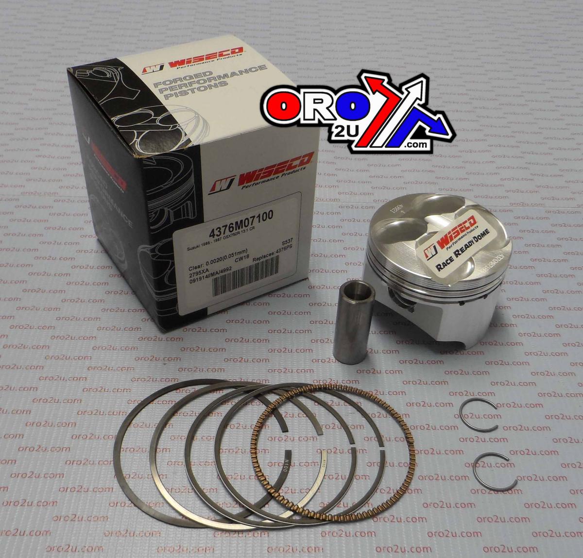 Wiseco Piston Kit GSXR750 86-87 71.00, Wiseco 4376m07100 Road Suzuki