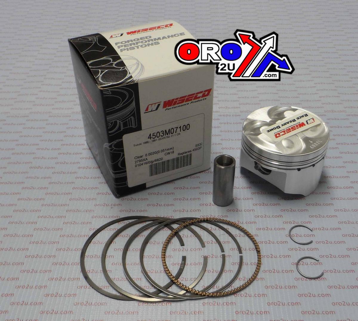 Wiseco Piston Kit GSXR750 90-91 71.00, Wiseco 4503m07100 Road Suzuki