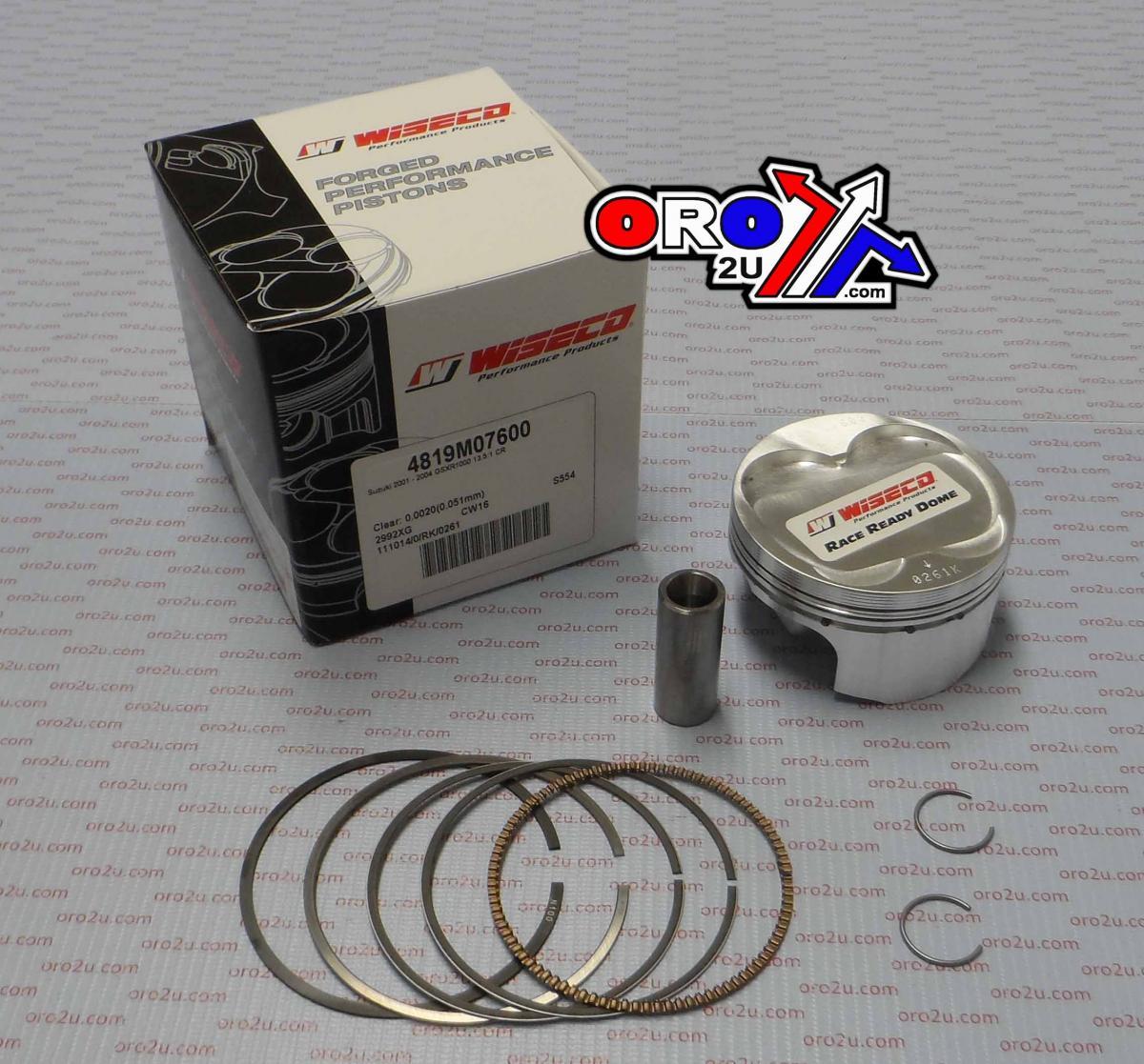 Wiseco Piston Kit Gsxr1000 01-04 7300, Wiseco 4771m07300 Road Suzuki