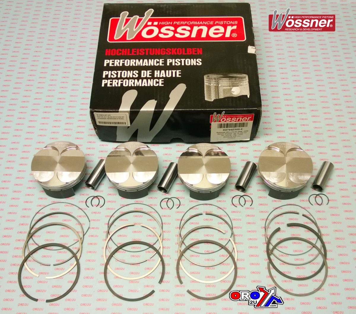 Wossner Piston Kit 06-09 ZX14 T Kaw, Wossner K8780d300-4 Road, Kawasaki