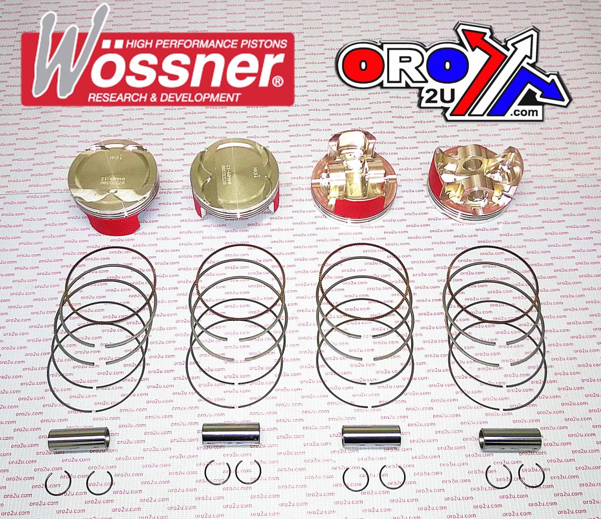 Wossner Piston Kit Set/4 Hayabusa 81 Hc, Wossner K8730da-4 Suzuki, Hc / 3-ring 99-07 Disp. 1299cc