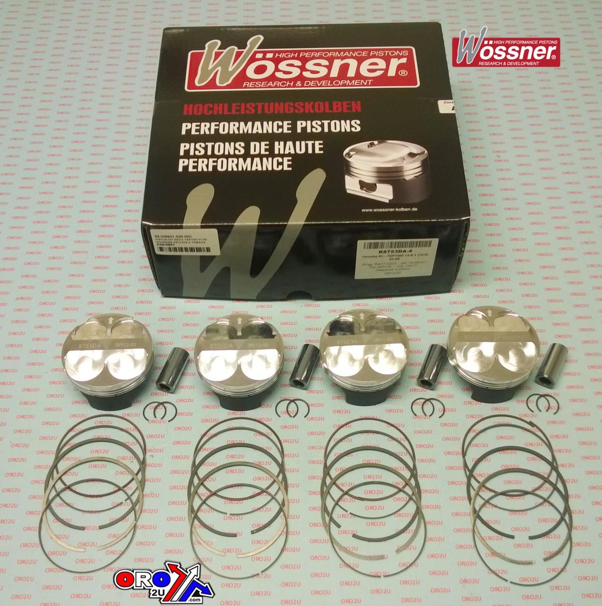 Wossner Piston Kit Set/4 Yzf1000 07-08, Wossner K8753da-4 Yamaha