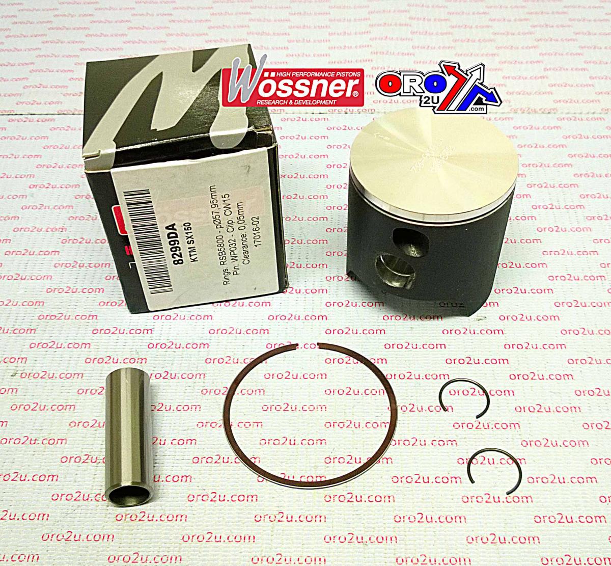 Wossner Piston Kit 2016 KTM SX150 58 B, 8299dc Wossner