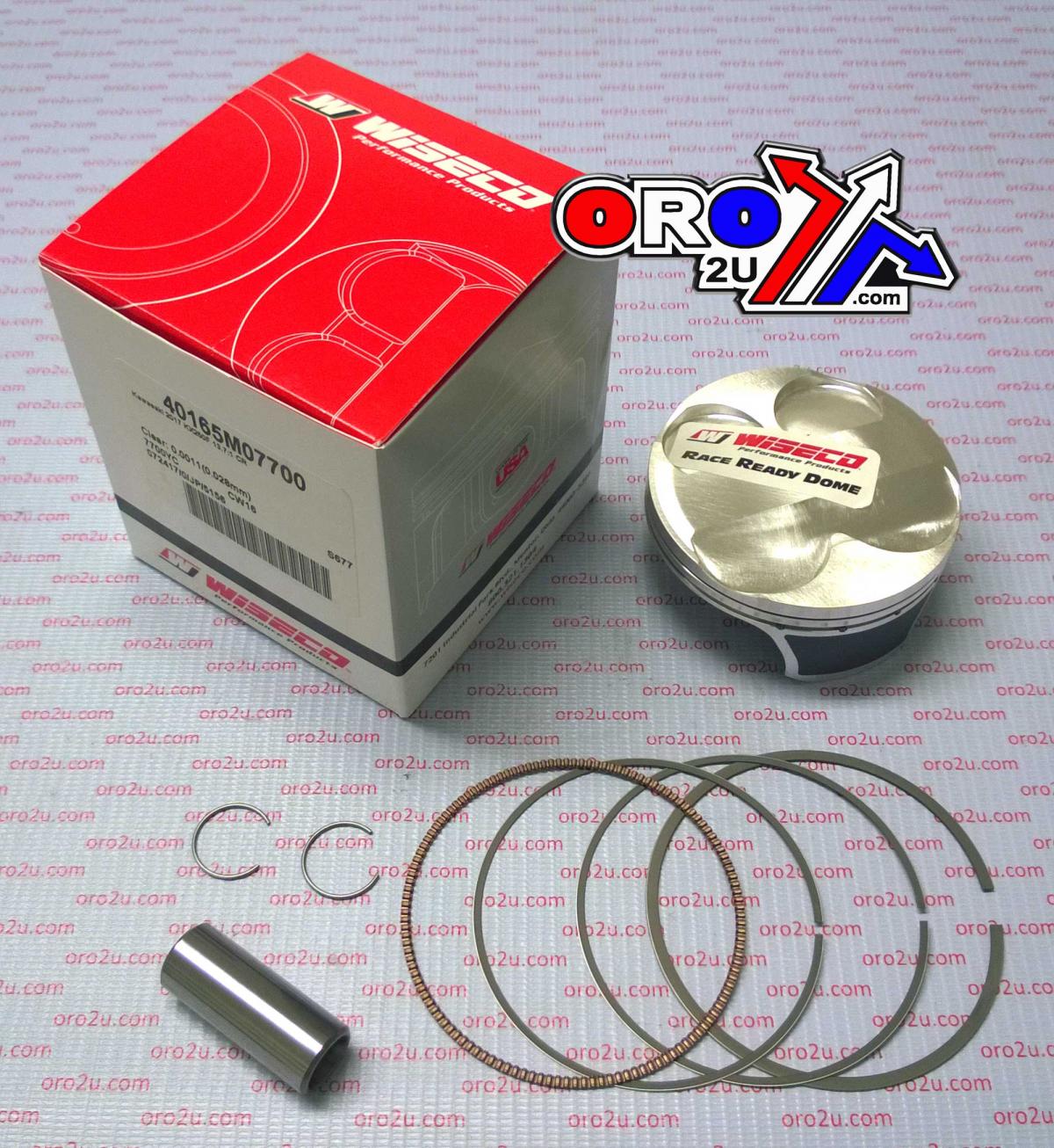 Wiseco Piston Kit KX250F 2017-18 13.7, Wiseco 40165m07700b 77mm, Armorglide