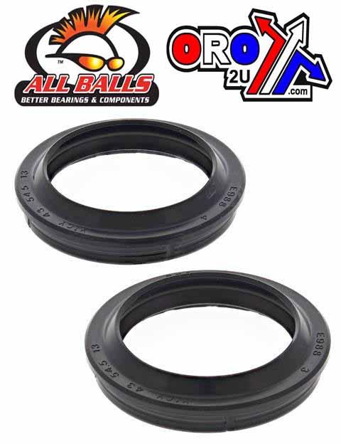 All Balls Racing Fork Dust Seal Set Allballs, Allballs 57-108 Dust Seal Kit Showa 43mm
