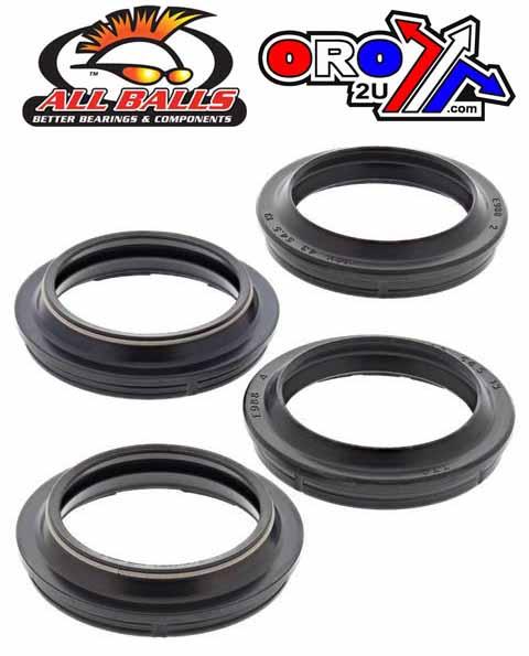 All Balls Racing Seal Wiper Set Allballs, Allballs 57-155 Fork Seal Kit