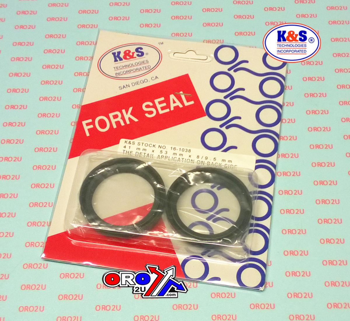 K&S Technologies Fork Oil Seal Set 41x53x8/9.5, K&s 16-1038 Kyb
