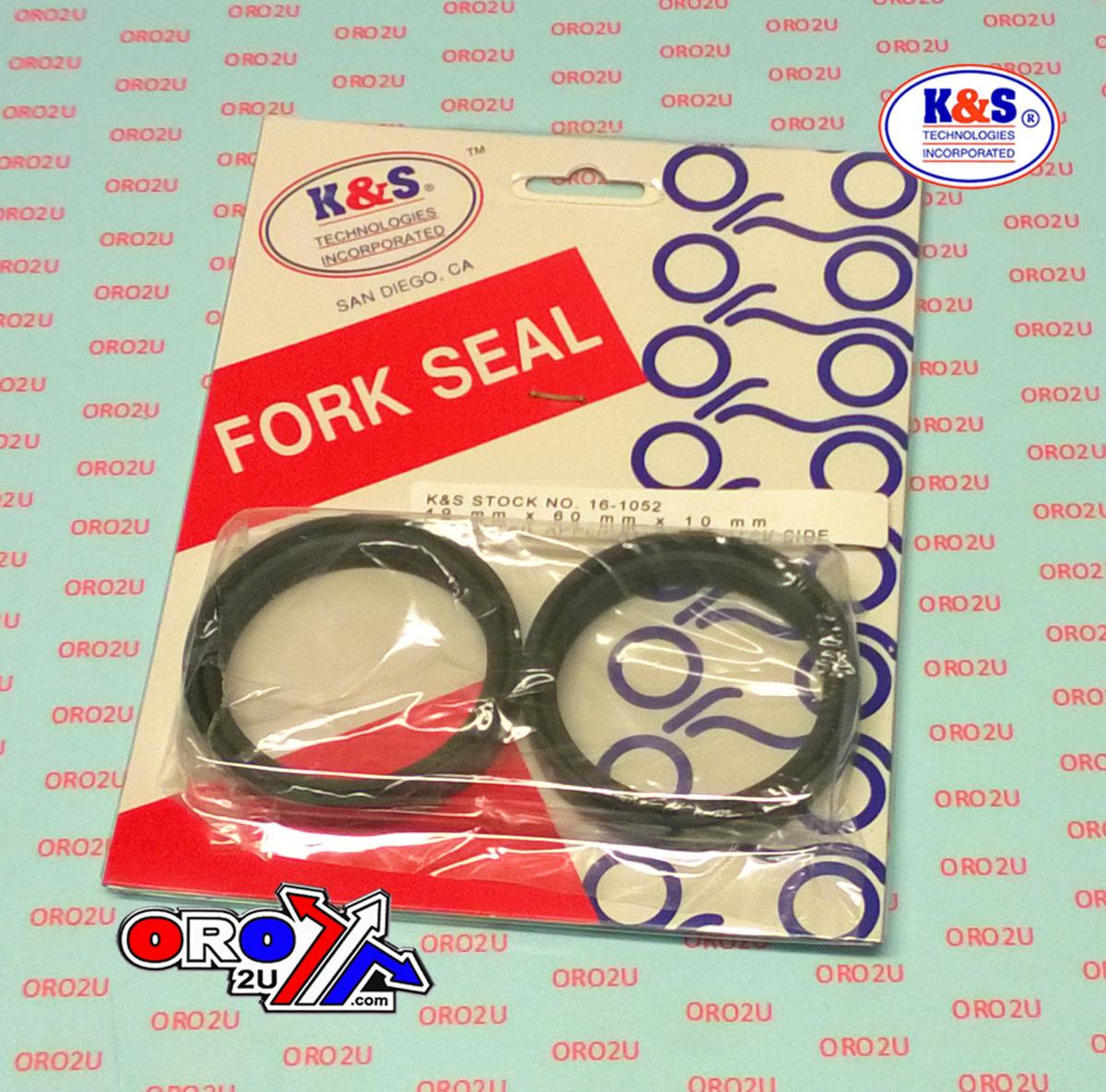 K&S Technologies Fork Oil Seal Set 49x60x10, K&s 16-1052 Showa