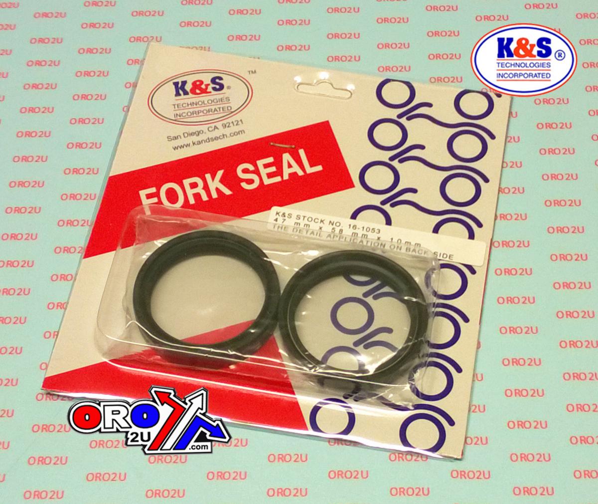 K&S Technologies Fork Oil Seal Set 47x58x10, K&s 16-1053 Showa