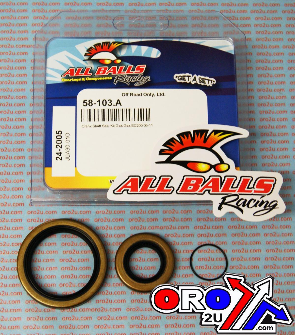 All Balls Racing Crankshaft Seal Kit Allballs, Allballs 24-2005