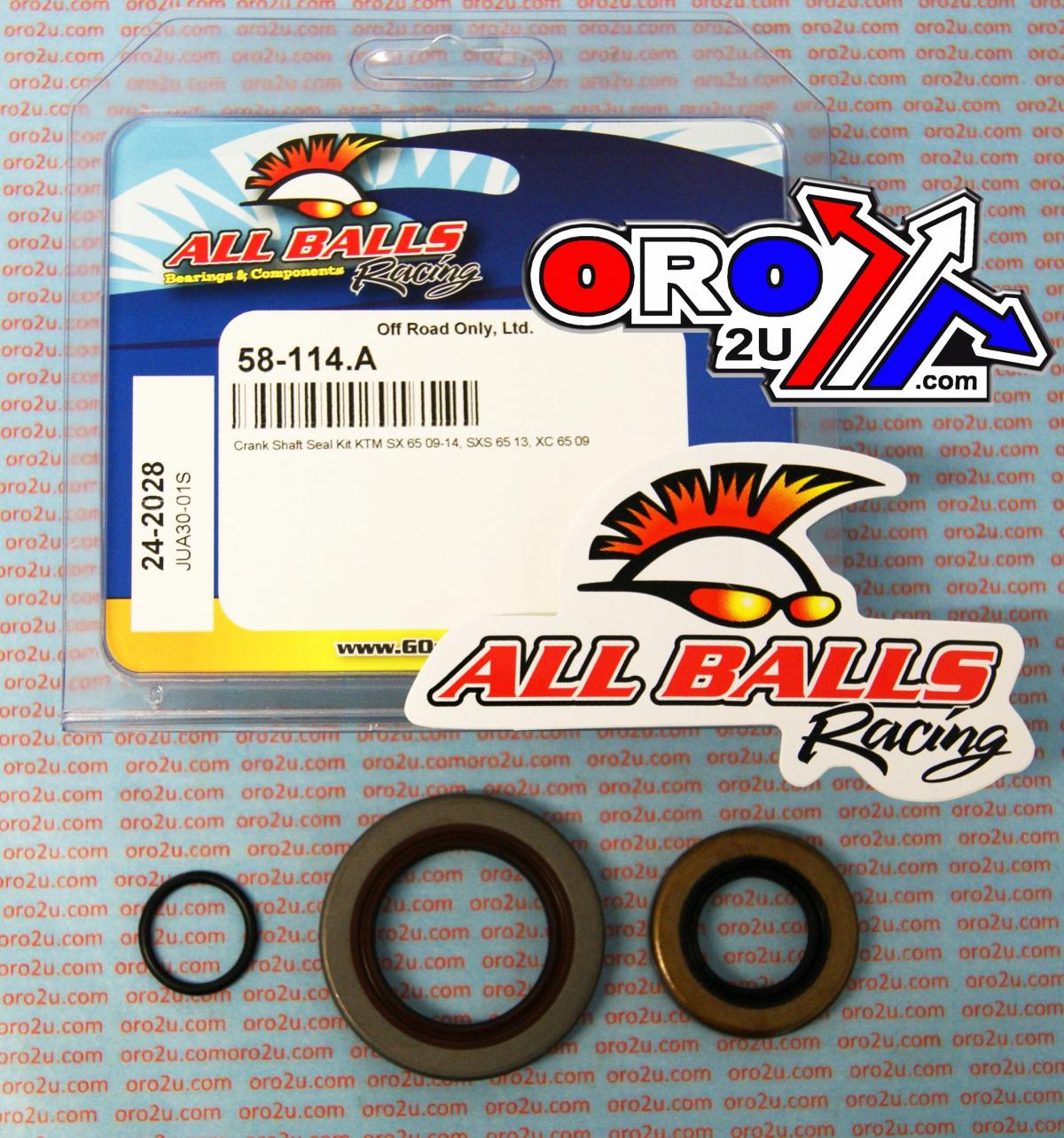 All Balls Racing Crankshaft Seal Kit Allballs, Allballs 24-2028