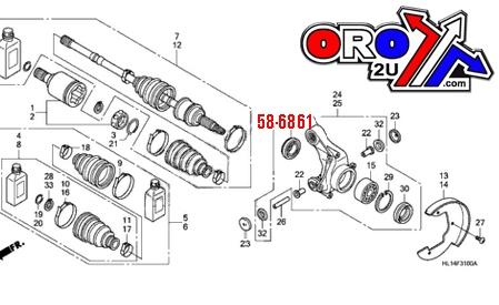 Dirt Racing Oil Seal 51x66x7/11.3mm, 91255-hl1-a01, at-03841